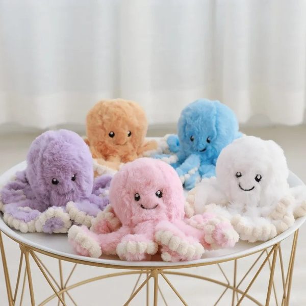 Reversible Colorful Octopus Plush - Cute Stuffed Animal for Kids' Decor Reversible Colorful Octopus Plush - Cute Stuffed Animal for Kids' Decor