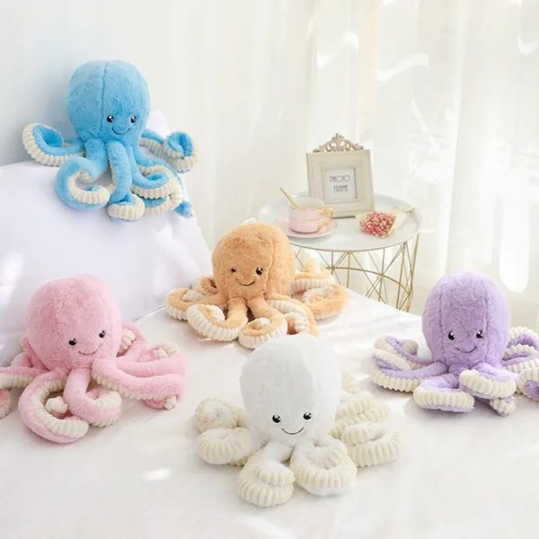 Reversible Colorful Octopus Plush - Cute Stuffed Animal for Kids' Decor Reversible Colorful Octopus Plush - Cute Stuffed Animal for Kids' Decor
