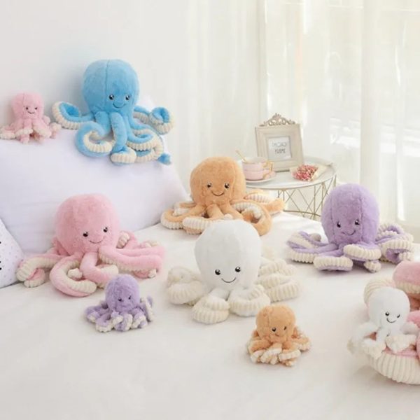 Reversible Colorful Octopus Plush - Cute Stuffed Animal for Kids' Decor Reversible Colorful Octopus Plush - Cute Stuffed Animal for Kids' Decor