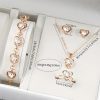 Rhinestone Heart Watch and Jewelry Set for Women Rhinestone Heart Watch and Jewelry Set for Women
