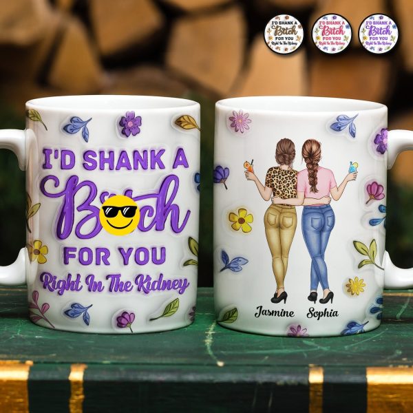 Right In The Kidney Besties Sisters - 3D Inflated Effect Printed Mug, Personalized White Edge-to-Edge Mug Right In The Kidney Besties Sisters - 3D Inflated Effect Printed Mug, Personalized White Edge-to-Edge Mug