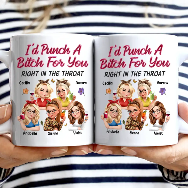Right In The Throat 3D Bestie - Personalized Mug Right In The Throat 3D Bestie - Personalized Mug
