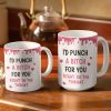 Right In The Throat Backside Besties - Personalized White Edge-to-Edge Mug Right In The Throat Backside Besties - Personalized White Edge-to-Edge Mug
