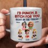 Right In The Throat Bestie - Personalized Marble Mug Right In The Throat Bestie - Personalized Marble Mug