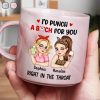 Right In The Throat Besties - Personalized Marble Mug Right In The Throat Besties - Personalized Marble Mug