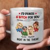 Right In The Throat Besties - Personalized Marble Mug Right In The Throat Besties - Personalized Marble Mug