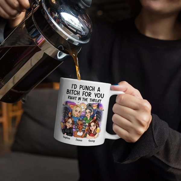 Right In The Throat Besties - Personalized Mug Right In The Throat Besties - Personalized Mug