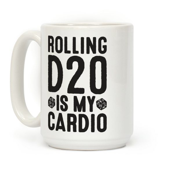 Rolling D20 Is My Cardio Coffee Mug Rolling D20 Is My Cardio Coffee Mug