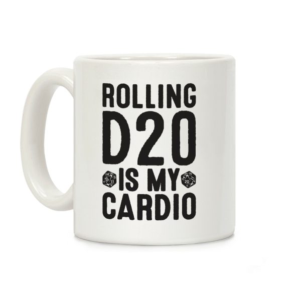 Rolling D20 Is My Cardio Coffee Mug Rolling D20 Is My Cardio Coffee Mug
