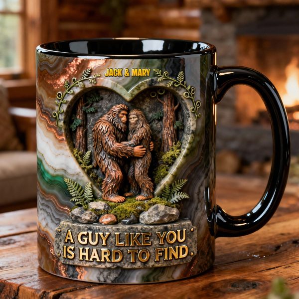 Romantic Bigfoot Couple, Personalized Gifts For Couple Accent Mug 05QHTN160126 Romantic Bigfoot Couple, Personalized Gifts For Couple Accent Mug 05QHTN160126