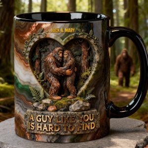 Romantic Bigfoot Couple, Personalized Gifts For Couple Accent Mug 05QHTN160126