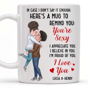 Romantic Couple Hugging Reminder I Love You Mug - Personalized Custom Coffee Mug - CPL312_MG