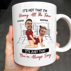Romantic Couple in Red You're Always Sexy Quote - Personalized Custom Coffee Mug - CPL277_MG