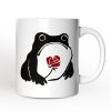 Romantic Japanese Frog with Rose Personalized Mug, Matsumoto Hoji Edo Period Frog Lover Gift With Custom Name Romantic Japanese Frog with Rose Personalized Mug, Matsumoto Hoji Edo Period Frog Lover Gift With Custom Name
