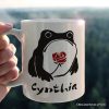 Romantic Japanese Frog with Rose Personalized Mug, Matsumoto Hoji Edo Period Frog Lover Gift With Custom Name Romantic Japanese Frog with Rose Personalized Mug, Matsumoto Hoji Edo Period Frog Lover Gift With Custom Name