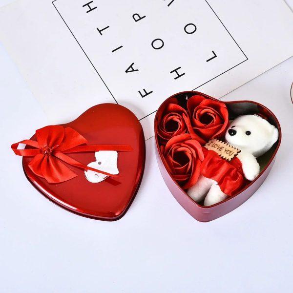 Rose Bear Soap Flower Gift Box