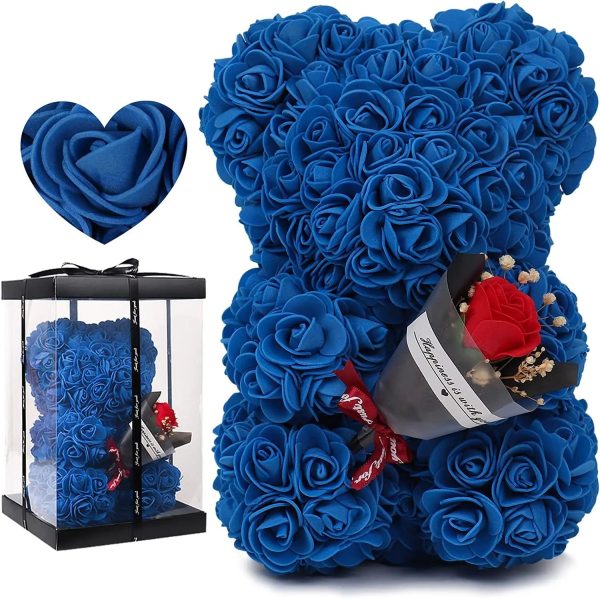 Rose Bear with Flower Bouquet 24cm Rose Bear with Flower Bouquet 24cm