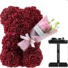 Rose Bear with Flower Bouquet 24cm Rose Bear with Flower Bouquet 24cm