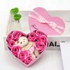 Rose Bear with Heart Shaped Display Case Rose Bear with Heart Shaped Display Case