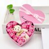 Rose Bear with Heart Shaped Display Case Rose Bear with Heart Shaped Display Case