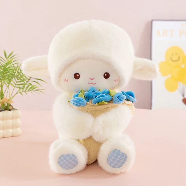 Rose Bouquet Sheep Plush Toy Cute Hugging Lamb Gift Rose Bouquet Sheep Plush Toy Cute Hugging Lamb Gift