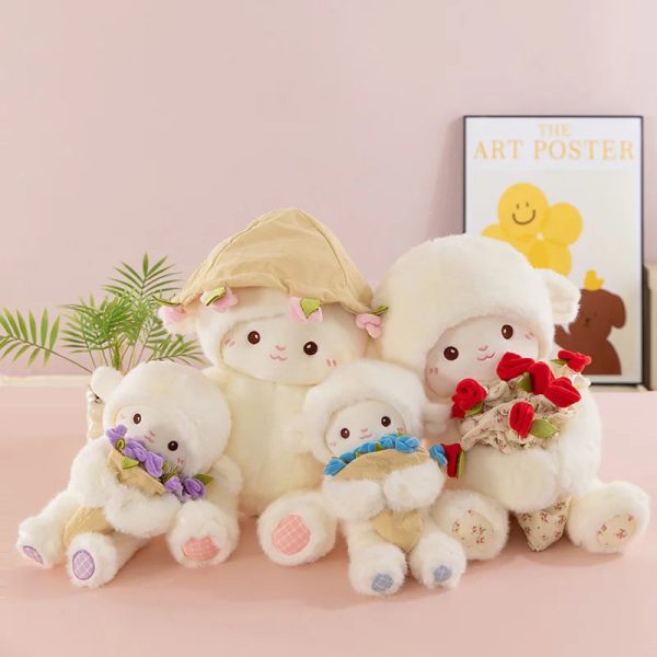 Rose Bouquet Sheep Plush Toy Cute Hugging Lamb Gift Rose Bouquet Sheep Plush Toy Cute Hugging Lamb Gift