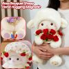 Rose Bouquet Sheep Plush Toy Cute Hugging Lamb Gift Rose Bouquet Sheep Plush Toy Cute Hugging Lamb Gift