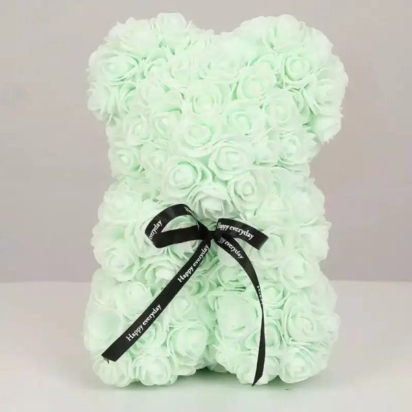Rose Flower Teddy Bear 25cm Romantic Gift with Box