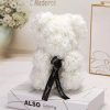 Rose Flower Teddy Bear 25cm Romantic Gift with Box