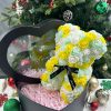 Rose Flower Teddy Bear 25cm Romantic Gift with Box