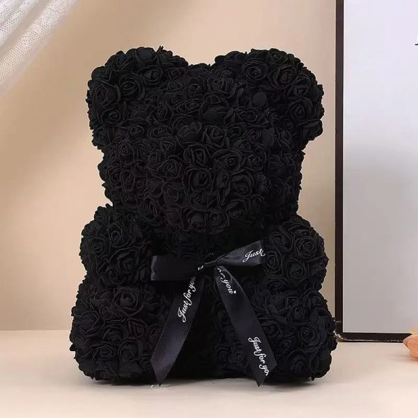 Rose Flower Teddy Bear 25cm Romantic Gift with Box
