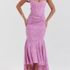 Rose Pink Floral Corset Ruffle Ruched Maxi Dress Rose Pink Floral Corset Ruffle Ruched Maxi Dress