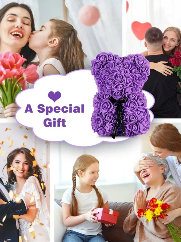Rose Teddy Bear with Artificial Flowers – Romantic Gift for Girlfriend, Wife, or Mom Rose Teddy Bear with Artificial Flowers – Romantic Gift for Girlfriend, Wife, or Mom
