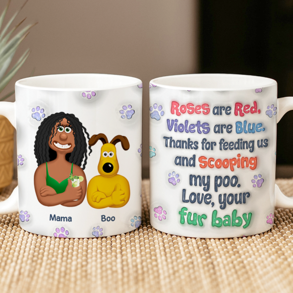 Roses Are Red - Dog Mom/Dog Dad - Personalized Coffee Mug for Dog Lovers