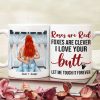 Roses Are Red Foxes Are Clever I Love Your Butt Let Me Touch It Forever, Butt Naughty Couples White Mug