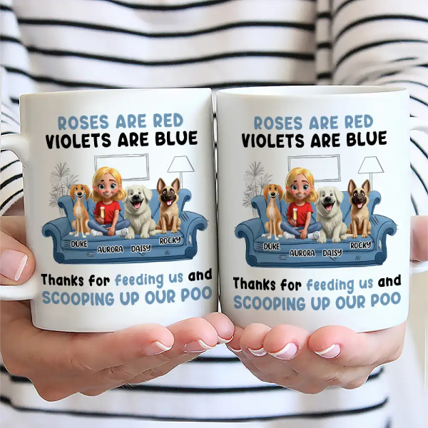 Roses Are Red Violets Are Blue Dog Lovers - Personalized Mug