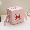 Round Bow Eternal Rose Jewelry Gift Box for Necklace and Ring Round Bow Eternal Rose Jewelry Gift Box for Necklace and Ring