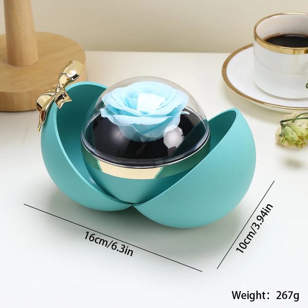 Round Bow Eternal Rose Jewelry Gift Box for Necklace and Ring Round Bow Eternal Rose Jewelry Gift Box for Necklace and Ring