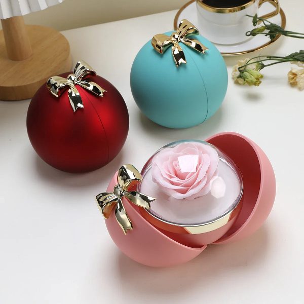Round Eternal Rose Gift Box for Necklace, Ring, and Jewelry Round Eternal Rose Gift Box for Necklace, Ring, and Jewelry