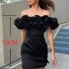 Ruffles Off-shoulder Bodycon Mini Dress