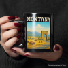 Rustic Montana State Wildlife and Landmark Personalized Mug, Yellowstone Entrance Tee and Western Prairie Souvenir with Custom Name Rustic Montana State Wildlife and Landmark Personalized Mug, Yellowstone Entrance Tee and Western Prairie Souvenir with Custom Name