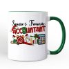 Santa's Favorite Accountant Personalized Mug, Tax Bookkeeper and CPA Christmas Gift with Custom Name Santa's Favorite Accountant Personalized Mug, Tax Bookkeeper and CPA Christmas Gift with Custom Name