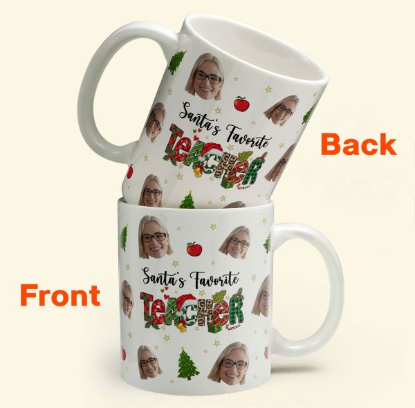 Santa's Favorite Teacher - Personalized Photo Mug Santa's Favorite Teacher - Personalized Photo Mug