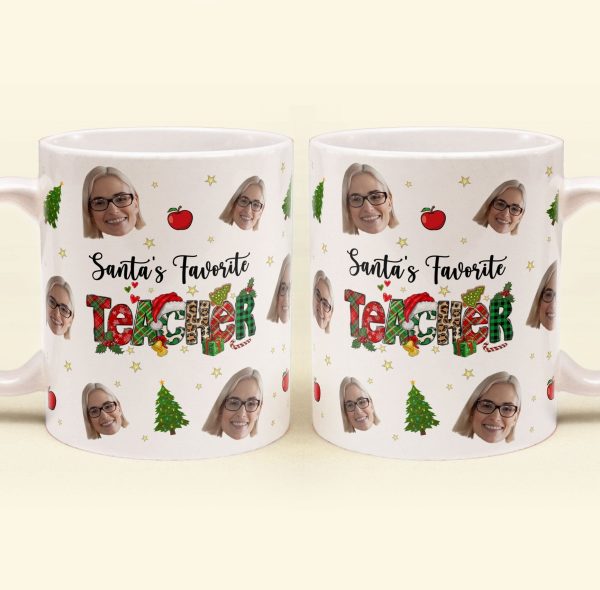 Santa's Favorite Teacher - Personalized Photo Mug Santa's Favorite Teacher - Personalized Photo Mug