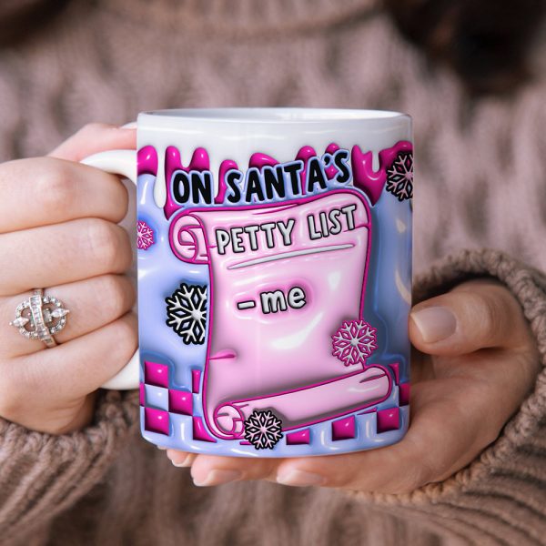 Santa's Petty List Christmas Coffee Mug 08ACDT060924 Santa's Petty List Christmas Coffee Mug 08ACDT060924