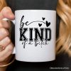 Sarcastic Be Kind Personalized Mug, Retro Bold Women With Bite Gift With Custom Name Sarcastic Be Kind Personalized Mug, Retro Bold Women With Bite Gift With Custom Name