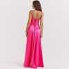 Satin Back Tie-Up Maxi Dress Satin Back Tie-Up Maxi Dress