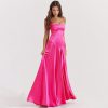 Satin Back Tie-Up Maxi Dress Satin Back Tie-Up Maxi Dress