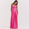 Satin Back Tie-Up Maxi Dress Satin Back Tie-Up Maxi Dress