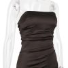 Satin Draped Tube Mini Dress Satin Draped Tube Mini Dress